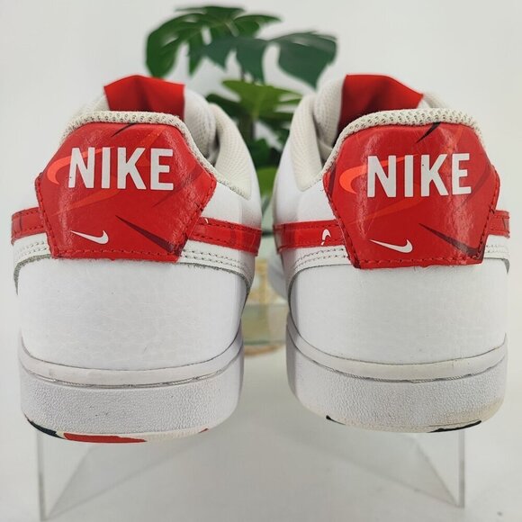 Nike Men's Court Vision Low White Leather Sneakers DM7588-100 Size 10.5 - Picture 3 of 8